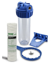 Carica l'immagine nel visualizzatore di Gallery, Kit Filtrazione Ionicore Completo Da 10 (Varie Dimensioni Attacco) In-Out 1/2 Cartuccia Filtro