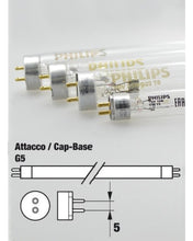Carica l'immagine nel visualizzatore di Gallery, Lampadine Uv-C Philips 2 Pins Per Lato Ricambio (Da 4W. A 55W.) Lampada Uv Attacco G5 Lampade