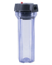 Carica l'immagine nel visualizzatore di Gallery, Contenitore Vessel Per Filtro Acqua Da 10 Con Pulsante Rilascio Pressione (Varie Dimensioni Attacco)