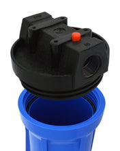 Carica l'immagine nel visualizzatore di Gallery, Contenitore Vessel Per Filtro Acqua Da 10 Con Pulsante Rilascio Pressione (Varie Dimensioni Attacco)