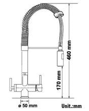 Carica l'immagine nel visualizzatore di Gallery, Rubinetto 4 Vie Pure Water Con Molla Per Acqua Depurata (Colore: Cromo) Rubinetti Vie