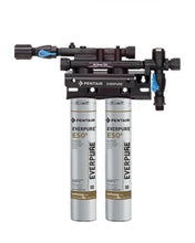 Carica l'immagine nel visualizzatore di Gallery, Everpure | Testata Filtro Doppia Modello Qc7I Twin Con Valvola Apri/chiudi E Attacco Da 3/4 Testate
