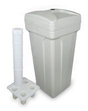 Carica l'immagine nel visualizzatore di Gallery, Tino Sale Per Addolcitore Acqua Quadrato Con Pozzetto Griglia E Raccordo Troppo Pieno 3/8 100 Litri