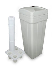 Carica l'immagine nel visualizzatore di Gallery, Tino Sale Per Addolcitore Acqua Quadrato Con Pozzetto Griglia E Raccordo Troppo Pieno 3/8 70 Litri