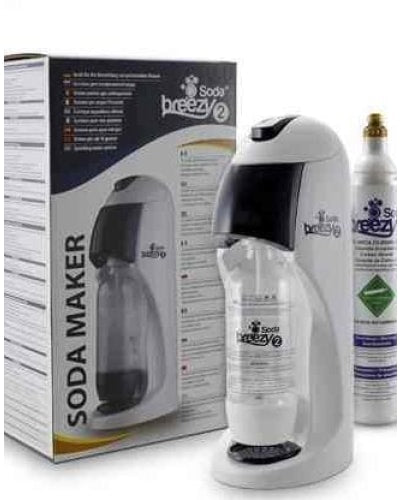 Soda Breezy 2 | Gasatore Acqua Bianco Con Bombola Co2 E Kit Completo Gasatori Manuali Accessori